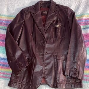 Vintage Etienne Aigner Leather Blazer